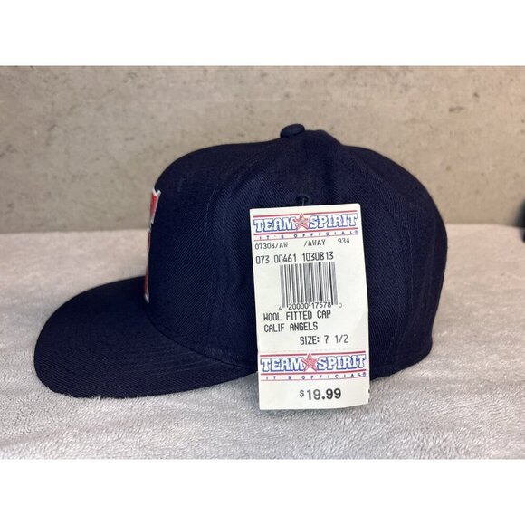 Vintage NWT Anaheim Angels Hat MLB Sport Specialties Size 7 ½ Navy Fitted Cap - Picture 4 of 7